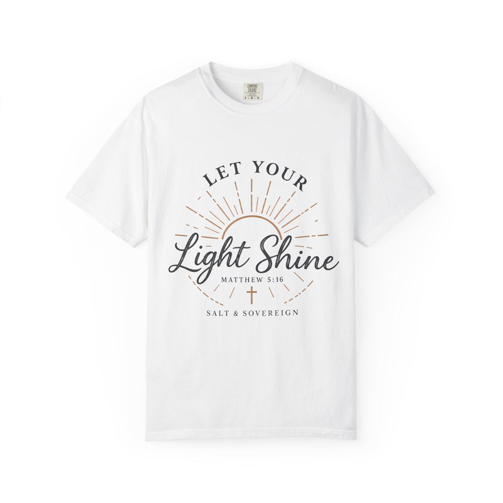 Let Your Light Shine Christian T-Shirt — Matthew 5:16 Inspirational Tee