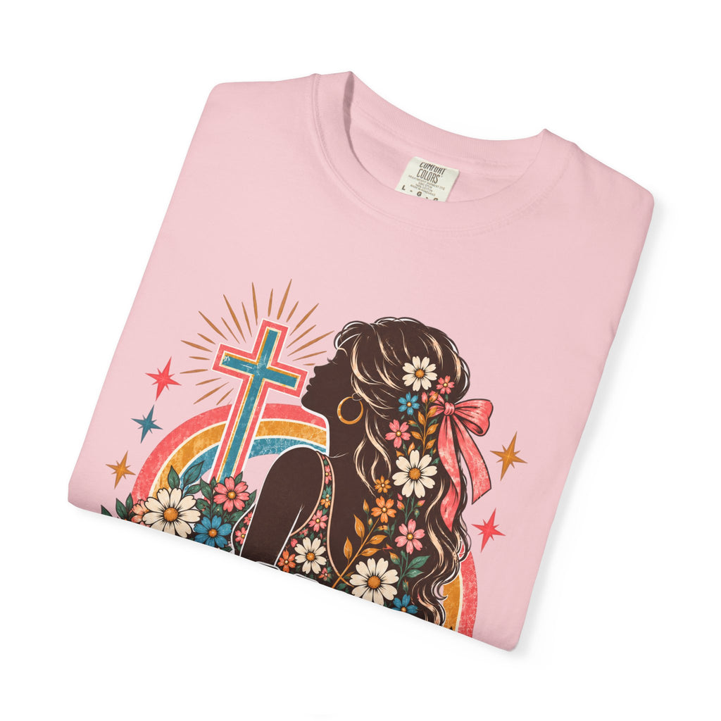 Biblical Bishes Graphic T-Shirt — Retro Floral Christian Faith Tee