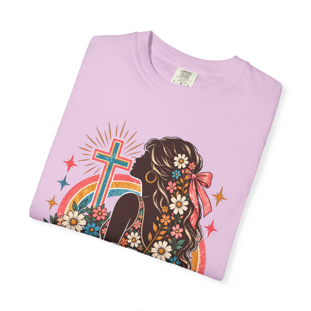 Biblical Bishes Graphic T-Shirt — Retro Floral Christian Faith Tee