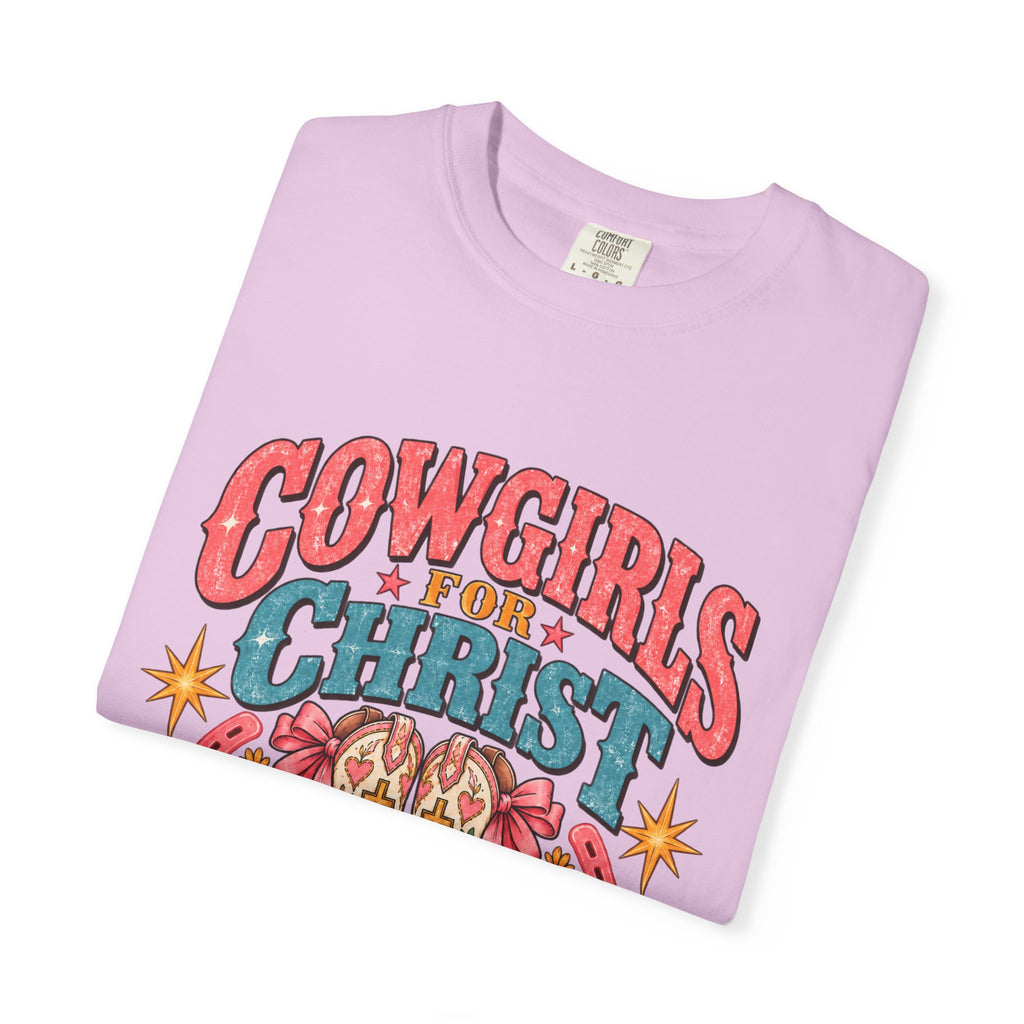Cowgirls for Christ T-Shirt — Boots On  Bible Open Christian Western Tee