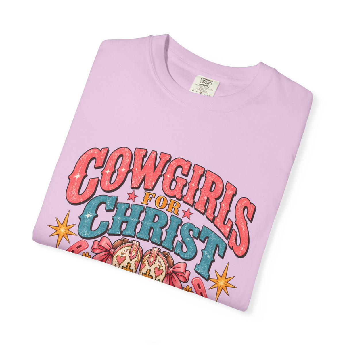 Cowgirls for Christ T-Shirt — Boots On  Bible Open Christian Western Tee