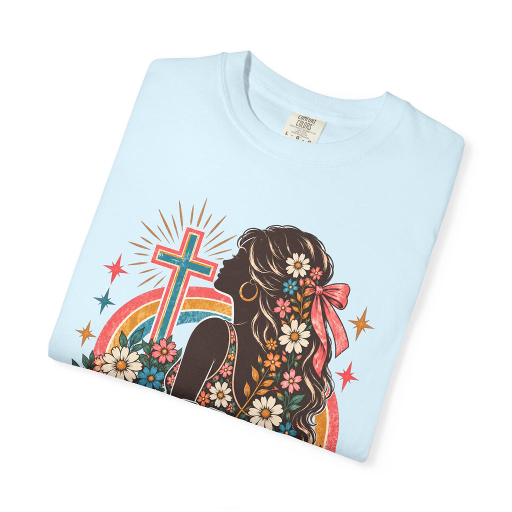 Biblical Bishes Graphic T-Shirt — Retro Floral Christian Faith Tee