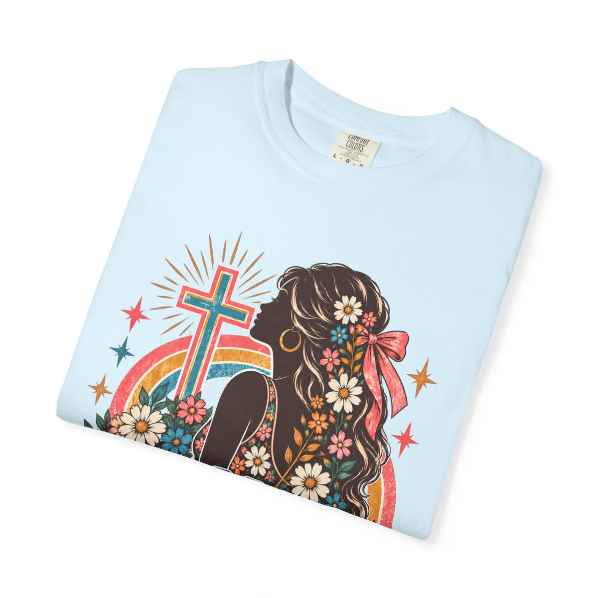 Biblical Bishes Graphic T-Shirt — Retro Floral Christian Faith Tee