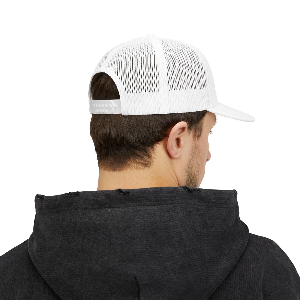 Raised on Freedom Snapback Trucker Cap — "Steady in Faith" Patriotic Mesh Hat