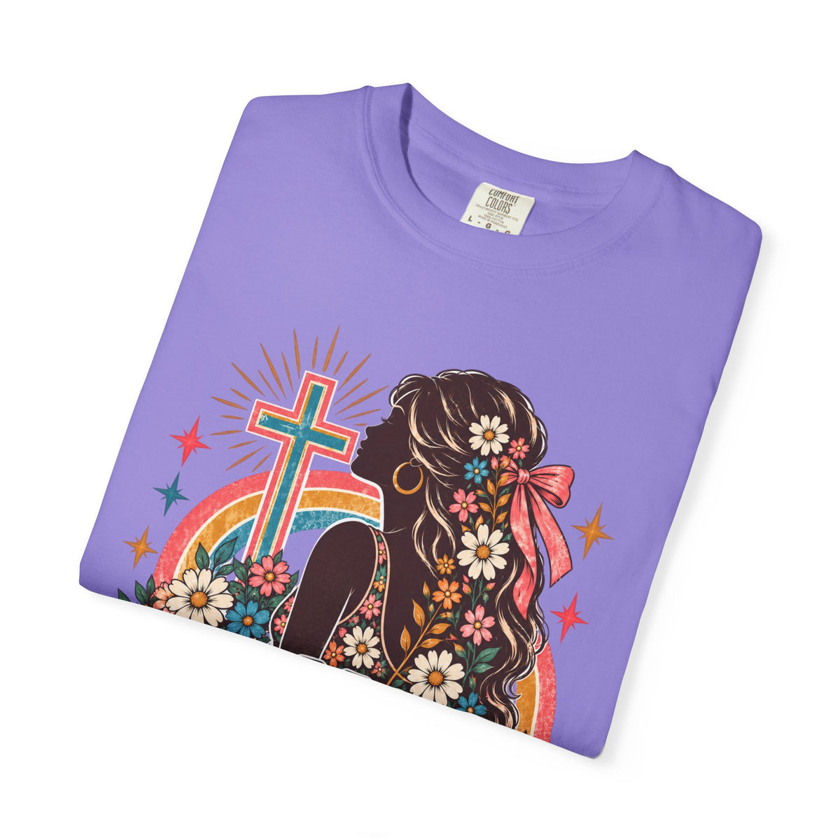 Biblical Bishes Graphic T-Shirt — Retro Floral Christian Faith Tee