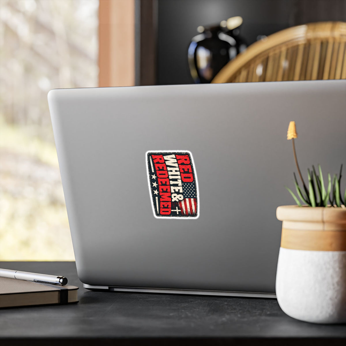 Red White & Redeemed Patriotic Vinyl Sticker