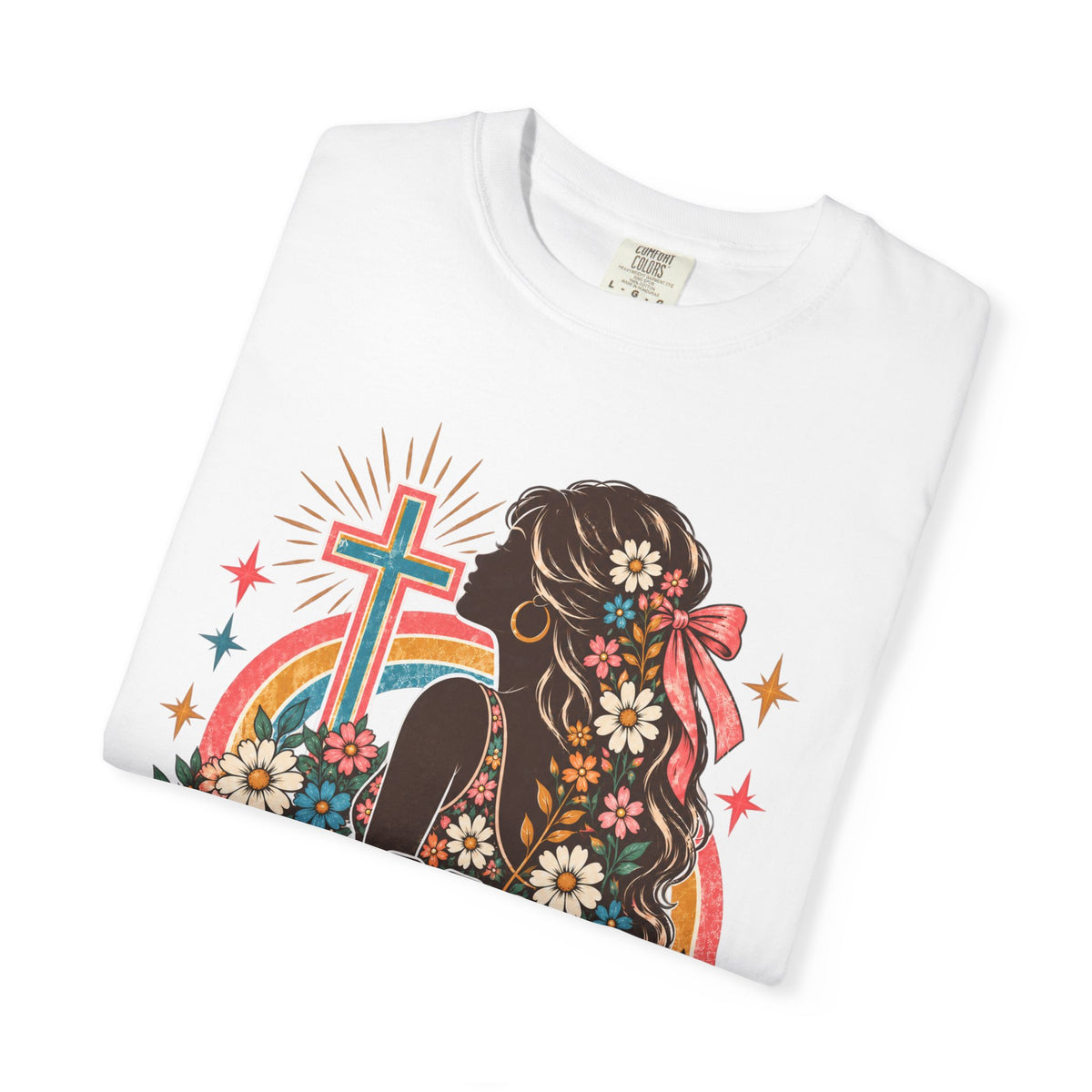 Biblical Bishes Graphic T-Shirt — Retro Floral Christian Faith Tee