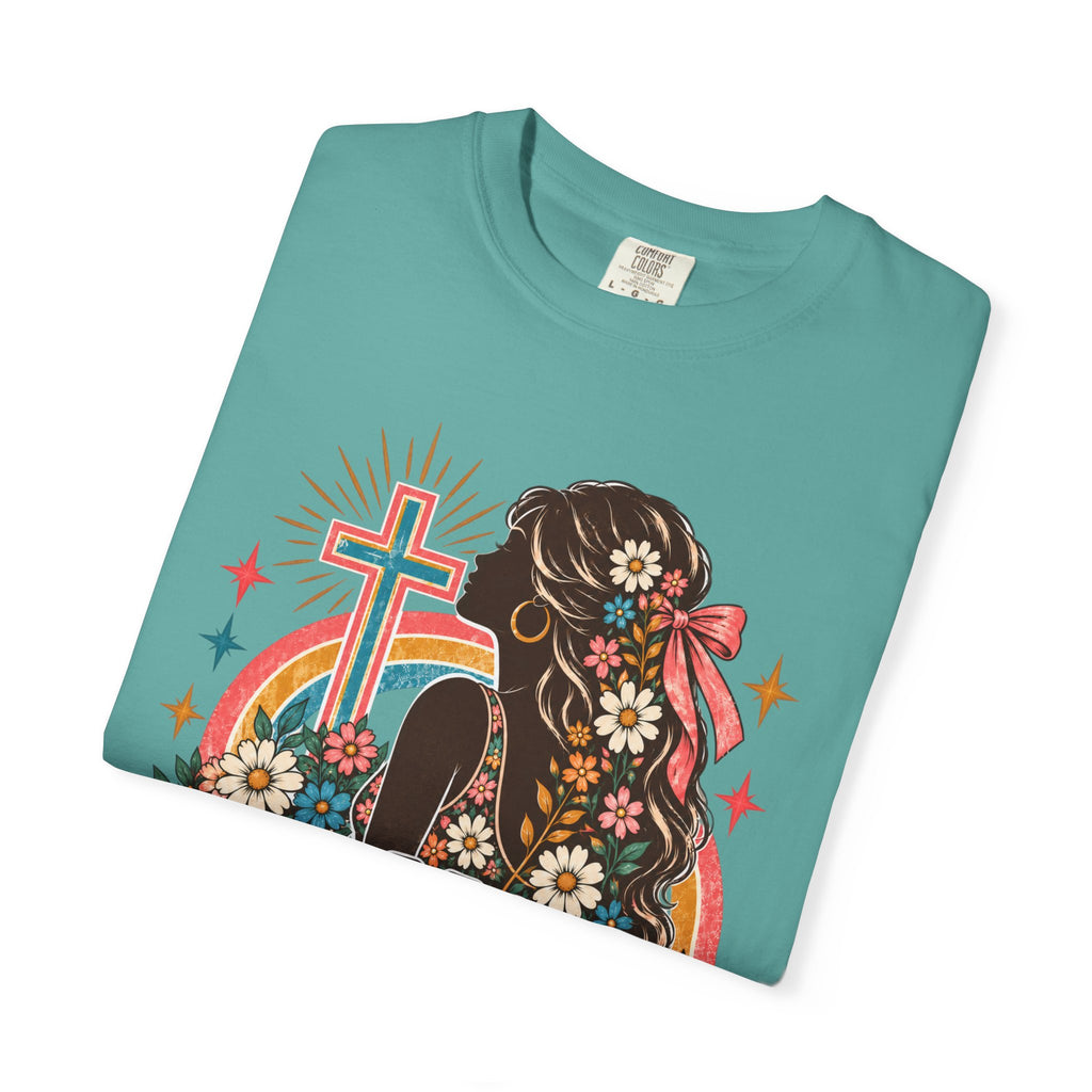 Biblical Bishes Graphic T-Shirt — Retro Floral Christian Faith Tee