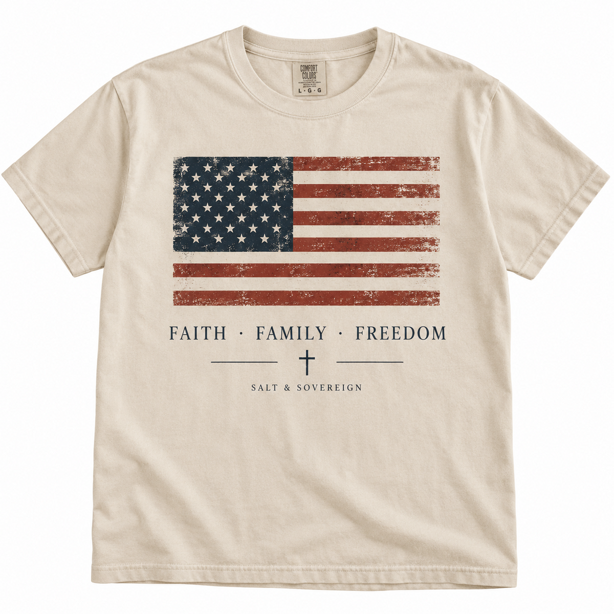 Faith, Family, Freedom T-shirt design preview